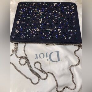 Dior Midnight Blue Sequin Pouch